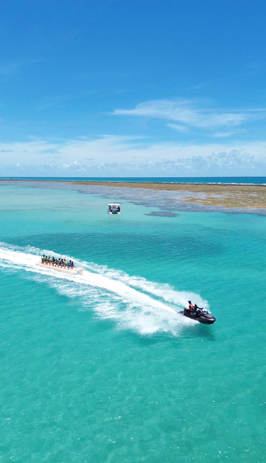 Diversão no Banana Boat em Maragogi