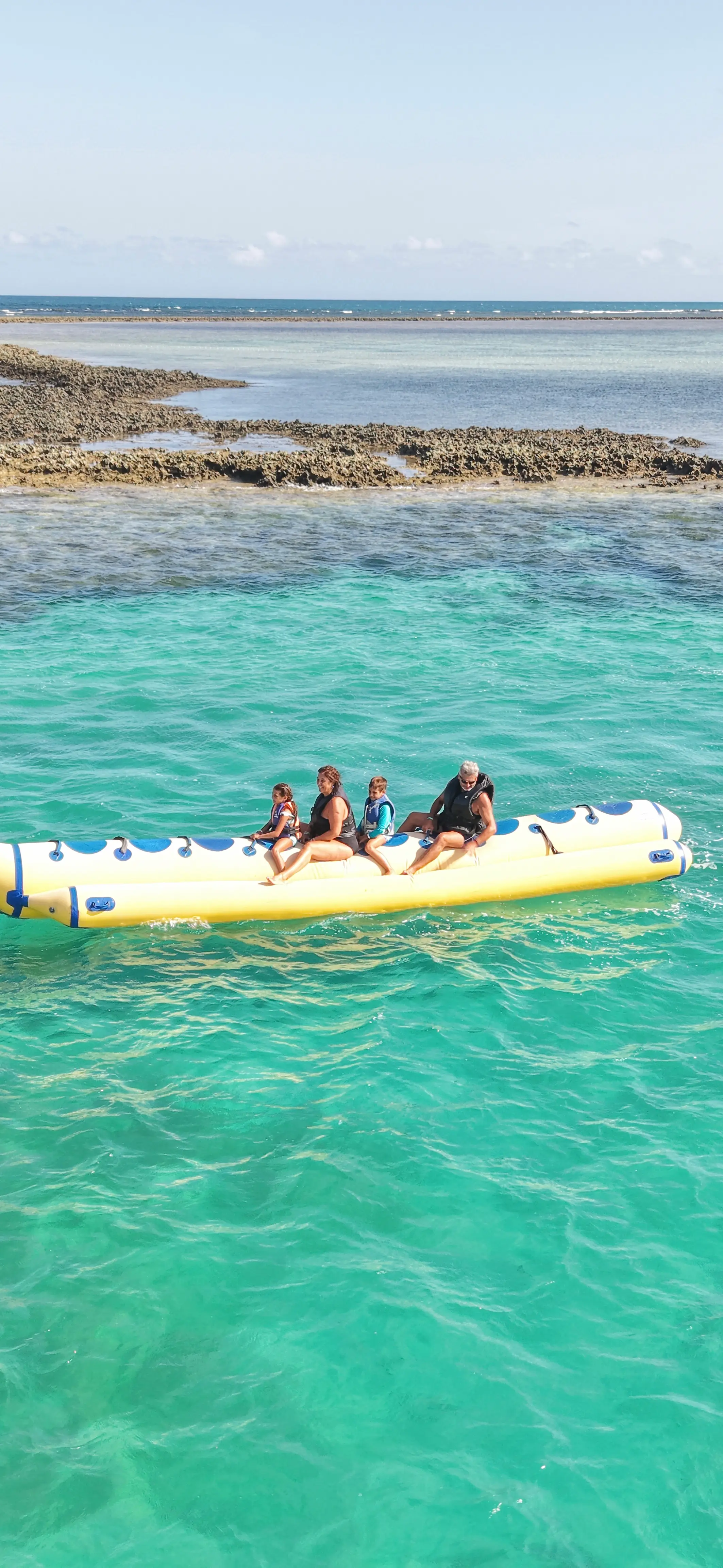 Diversão no banana boat